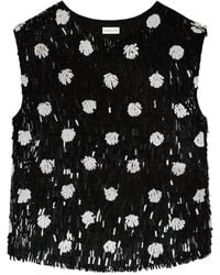 Dries Van Noten - Embroidered Silk Top - Lyst