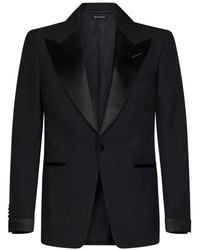 Tom Ford - Silk-Lapel Single-Breasted Wool Jacket - Lyst