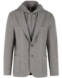 Eleventy - Hooded Single-Breasted Blazer - Lyst