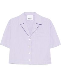 Erika Cavallini Semi Couture - Striped Pocket Shirt - Lyst