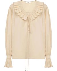 Chloé - Ruffled-Cuffs Cotton Blouse - Lyst