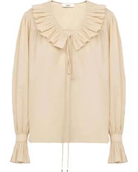 Chloé - Bluse mit gerüschten Bündchen - Lyst
