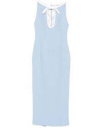 ROWEN ROSE - Bow-Detail Keyhole Dress - Lyst