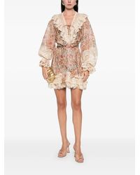 knee length dresses for ladies Aurelie Long Sleeve Lace Mini Dress - Ivory main image 0