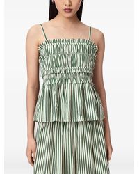 AllSaints - Kali Striped Cotton Top - Lyst