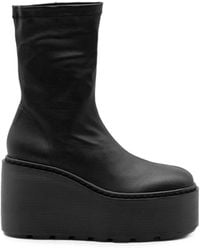 Vic Matié - Platform Leather Ankle Boots - Lyst