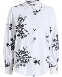 Cinq À Sept - Floral-Print Balloon-Sleeve Top - Lyst