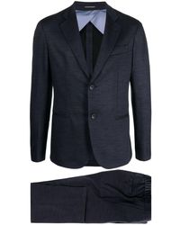 Emporio Armani Einreihiger Anzug - Blau