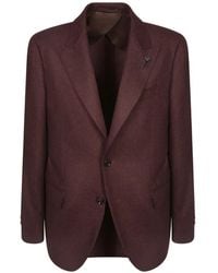 Lardini - Peak-Lapel Single-Breasted Blazer - Lyst