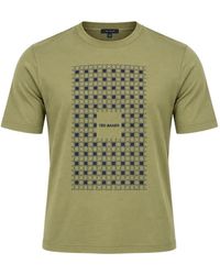 Ted Baker - Geometric-Print Cotton T-Shirt - Lyst