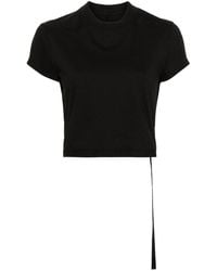 Rick Owens - T-shirt en coton Level à coupe crop - Lyst