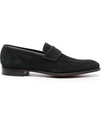 Crockett & Jones - Mocassins En Daim À Bout En Amande - Lyst