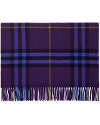Burberry - Check-pattern Cashmere Scarf - Lyst
