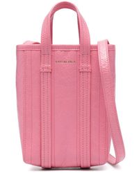 Balenciaga - Barbes Striped Leather Tote Bag - Lyst
