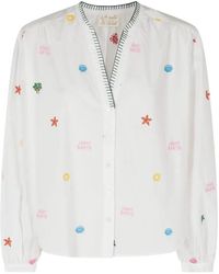 MC2 Saint Barth - Liona Embroidered Cotton Blouse - Lyst