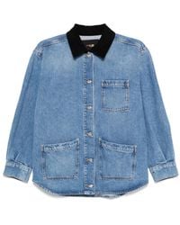 Maje - Chaqueta vaquera con efecto degradado - Lyst