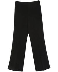 Twinset - Logo-Plaque Flared Trousers - Lyst