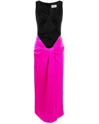 V:PM ATELIER - Lima Two-Tone Midi Dress - Lyst