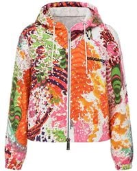 DSquared² - Patterned Hooded Jacket - Lyst
