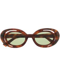 Marni - Zion Tortoiseshell Oval-Frame Sunglasses - Lyst