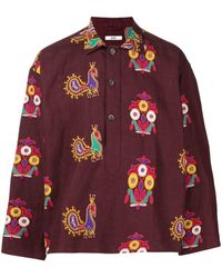 Bode - Embroidered Long-sleeved Shirt - Lyst