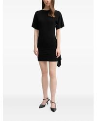 Emporio Armani - Draped-Detail Short-Sleeve Mini Dress - Lyst