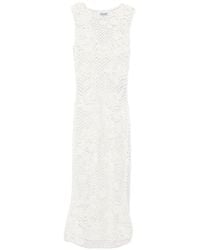 Ganni - Floral-Appliqué Maxi Dress - Lyst