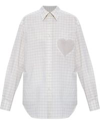 Moschino - Heart-Motif Check-Pattern Shirt - Lyst