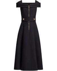 Elie Saab - Zip-Detail Midi Dress - Lyst