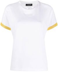 Fabiana Filippi - Bead-embellished Cotton T-shirt - Lyst