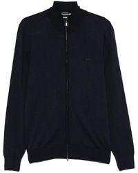 BOSS - Balonso Zip-Up Cardigan - Lyst