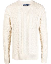 Polo Ralph Lauren - Cable-Knit Cotton-Blend Jumper - Lyst