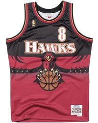 Mitchell & Ness - "Nba Atlanta Hawks 96 Steve Smith" Swingman Road Jersey Vest Top - Lyst
