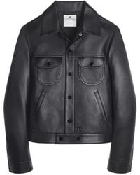Courreges - Leather Trucker Jacket - Lyst