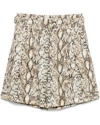 Isabel Marant - Snake Print Shorts - Lyst