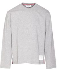 Thom Browne - Stripe-Detail Cotton Sweater - Lyst