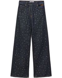 MSGM - Jean Ample À Strass - Lyst