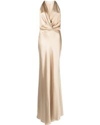 Michelle Mason - Draped Halterneck Gown - Lyst