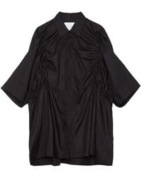 Yoshio Kubo - Ruched Short-Sleeve Shirt - Lyst