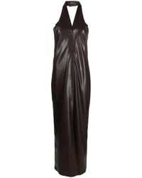 Nanushka - Robe Longue En Cuir Artificiel À Dos Nu - Lyst