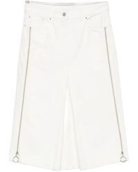 Rabanne - Zip-Detail Denim Midi Skirt - Lyst