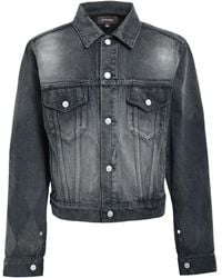 MASU - Diamond-Pattern Denim Jacket - Lyst