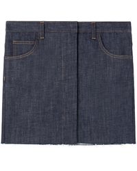 AZ FACTORY - Gonna Denim Boule Con Bordi Sfrangiati X Lutz Huelle - Lyst