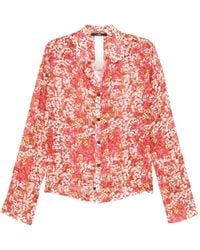 SAPIO - Floral-Print Chiffon Shirt - Lyst