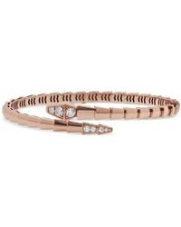 BVLGARI - 18K Rose Serpenti Viper Diamond Bracelet - Lyst