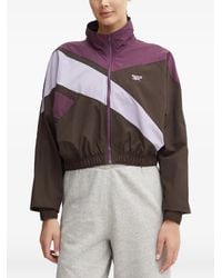 Reebok - Logo-Embroidered Colour-Block Jacket - Lyst