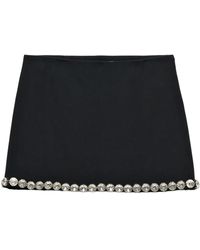 Prada - Crystal-Embellished Mini Skirt - Lyst