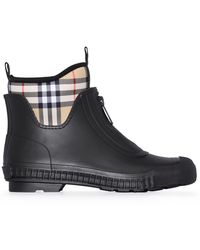 Burberry Flinton Vintage Check Rain Boots - Black