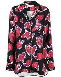 Marni - Camisa con estampado de rosas - Lyst