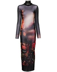 Jean Paul Gaultier - Vestito Lungo Stampato Di Maiale - Lyst